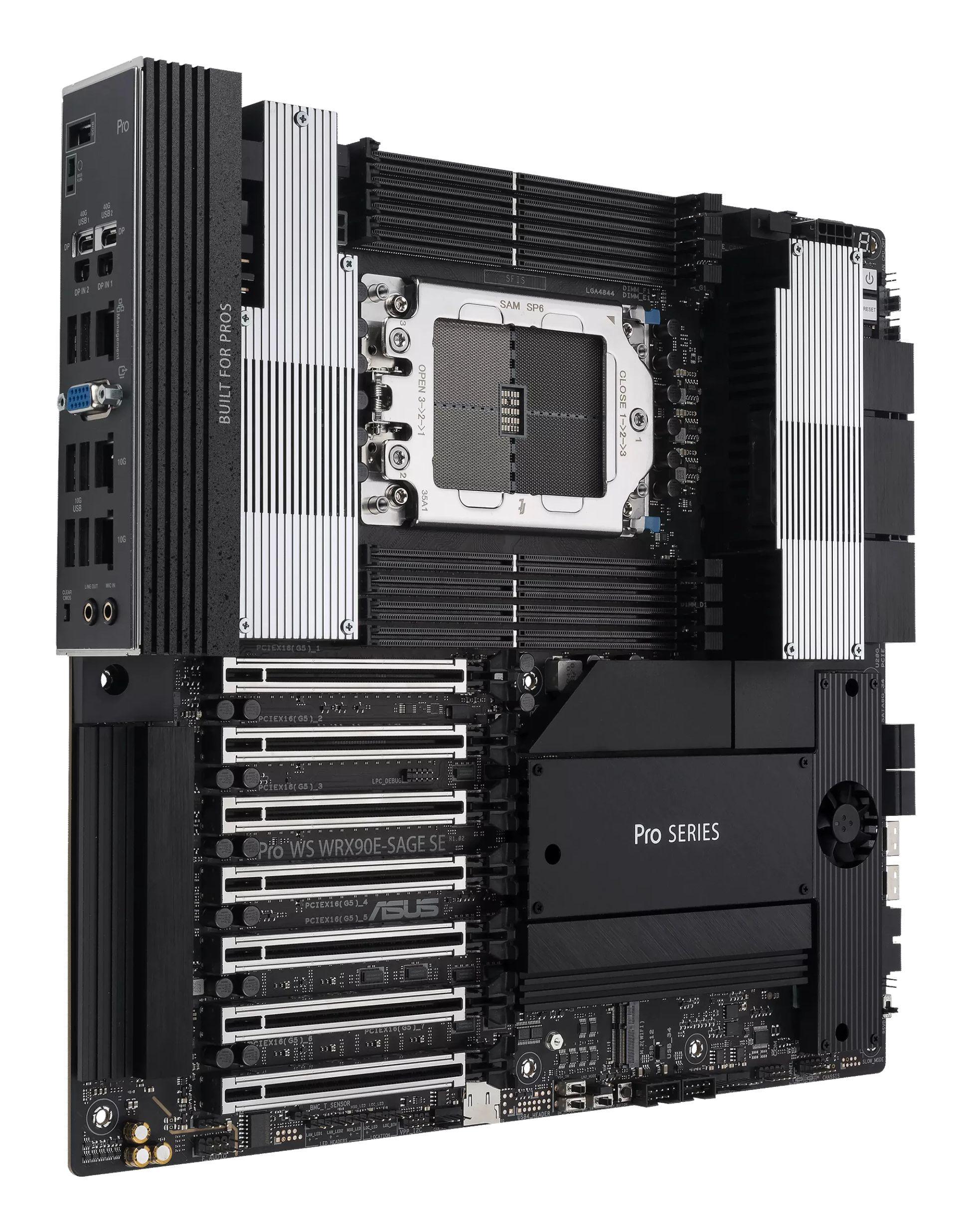 Motherboard ASUS PRO WS WRX90E-SAGE SE (sTR5 - EEB - Octa-canal - Alumínio e Preto), miniatura 6