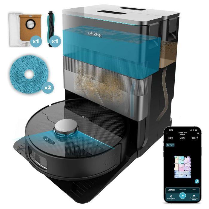 Robot Aspirador CECOTEC CONGA X70 PRO 114481 (15000 Pa - Carregamento - 240 min - Preto), miniatura 2