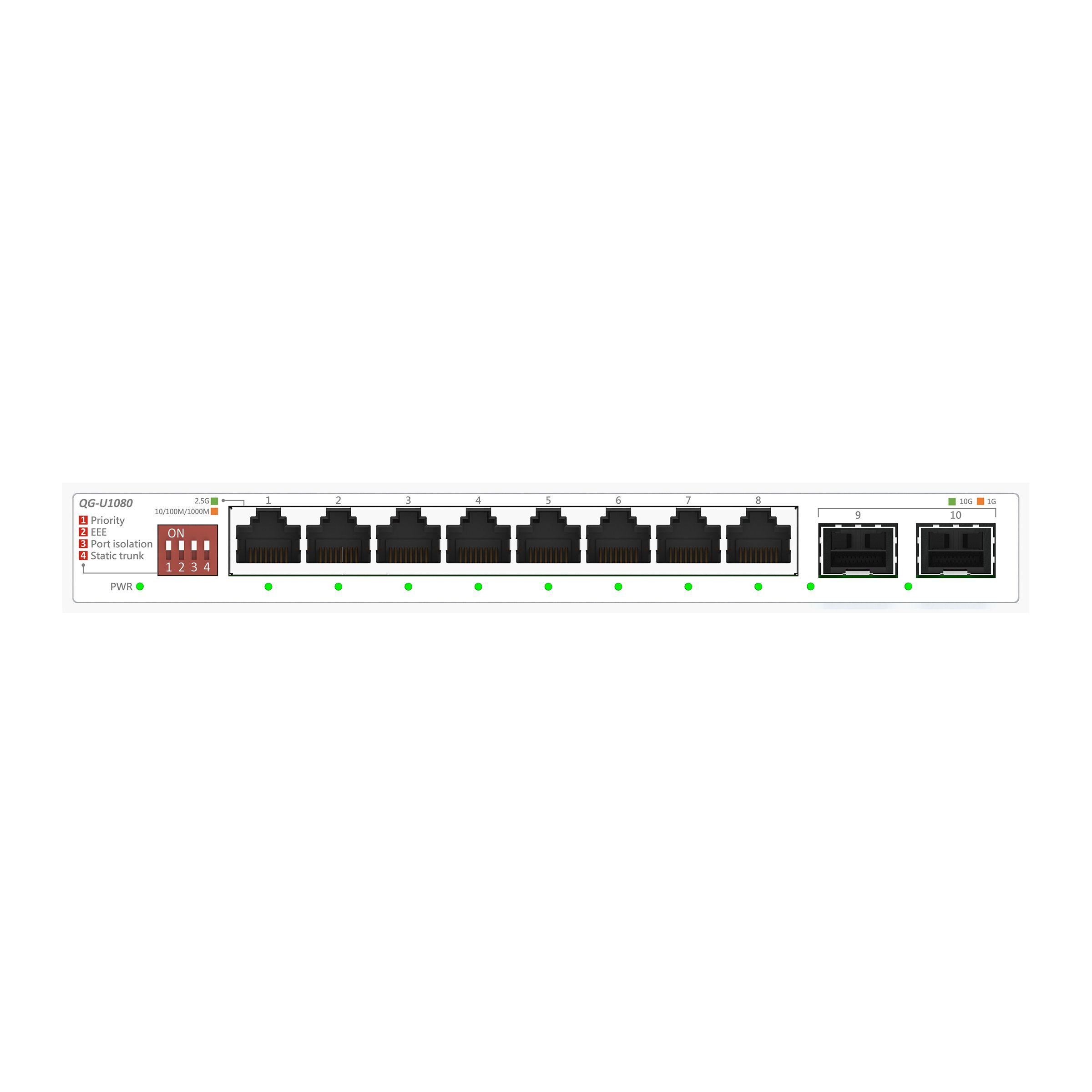 Switch ASUS QG-U1080 (2.5G Ethernet - 8 MB - Branco)