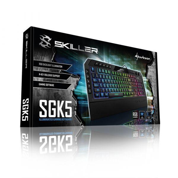 Teclado SHARKOON SKILLER SGK5 (Alemão - Interruptor de chave mecânico - Tamanho completo - Preto) — miniatura 3