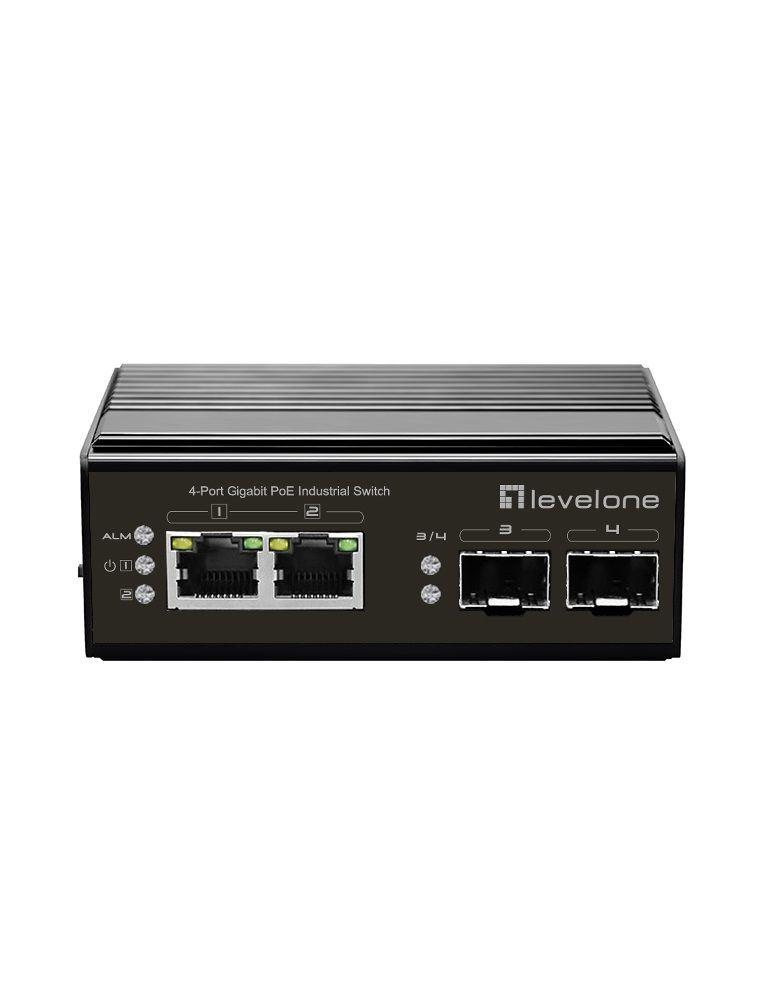 Switch Industrial LEVELONE IGP-0432 (Gigabit Ethernet - 1000 Mbit/s - 5,95 MB - Preto)
