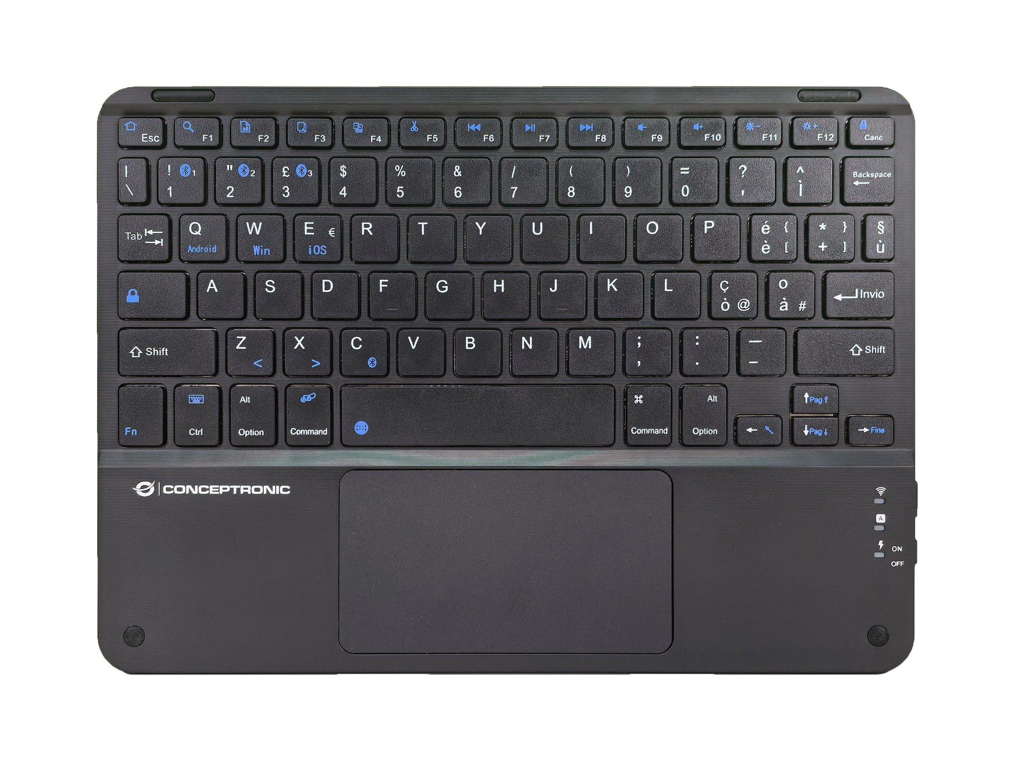 Teclado CONCEPTRONIC TOBIN01BIT (Italiano - Bluetooth - Sem fios - Azul/Preto)