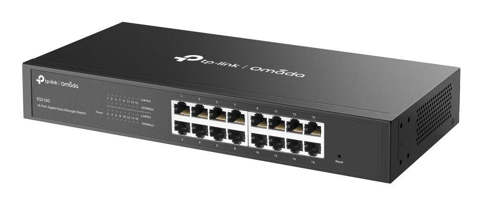 Switch TP-LINK Omada ES216G (Gigabit Ethernet - 16 x 10/100/1000 Mbps - 4 MB - Preto) — miniatura 3