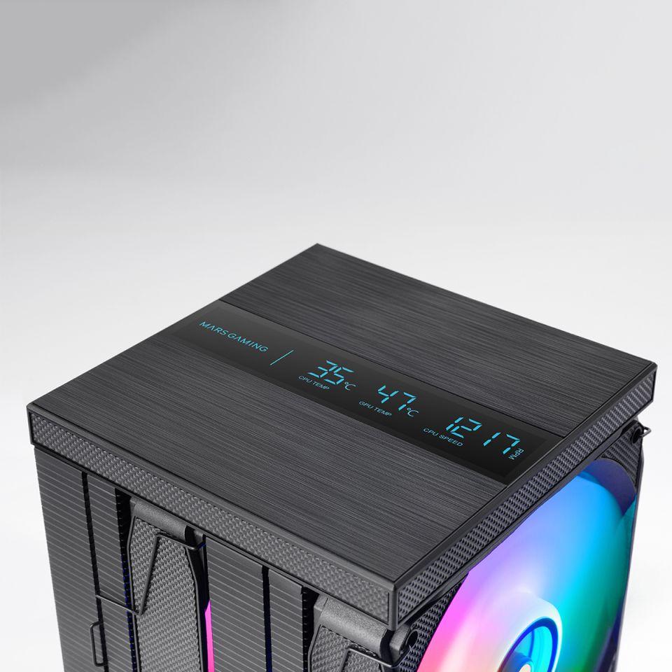Dissipador de CPU MARS GAMING MCPU-LCDPRO (120 mm - 2 ventoinhas - 2300 RPM - Preto) — miniatura 4