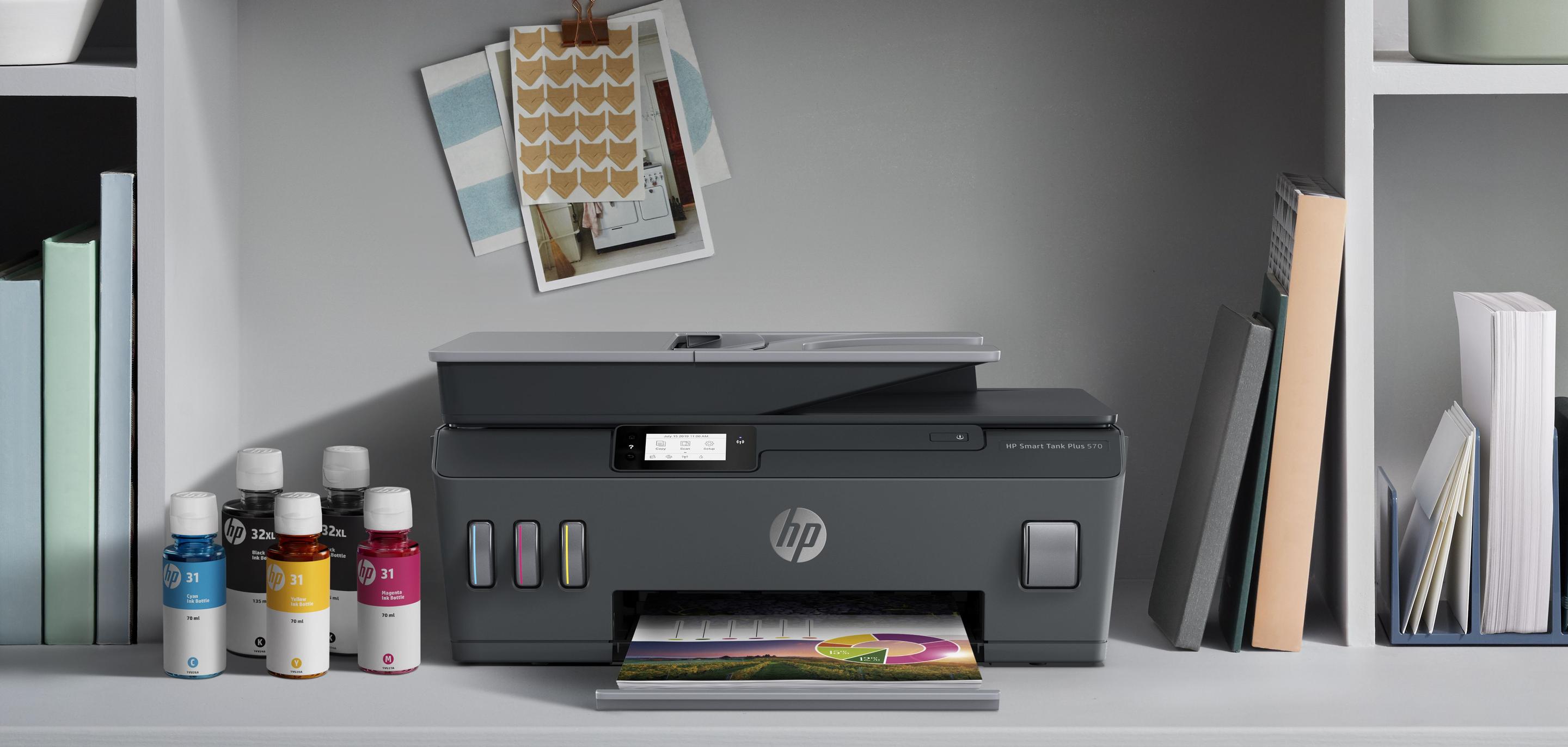 Impressora Multifunções HP Smart Tank Plus 570 (A4 - Impressão a cores - 100 folhas - Preto), miniatura 3