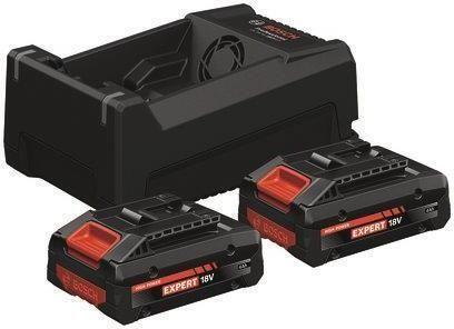 Conjunto Inicial de Baterias e Carregador BOSCH EXPERT EXBA18V-40 + GAL 12V/18V-80 (Preto)