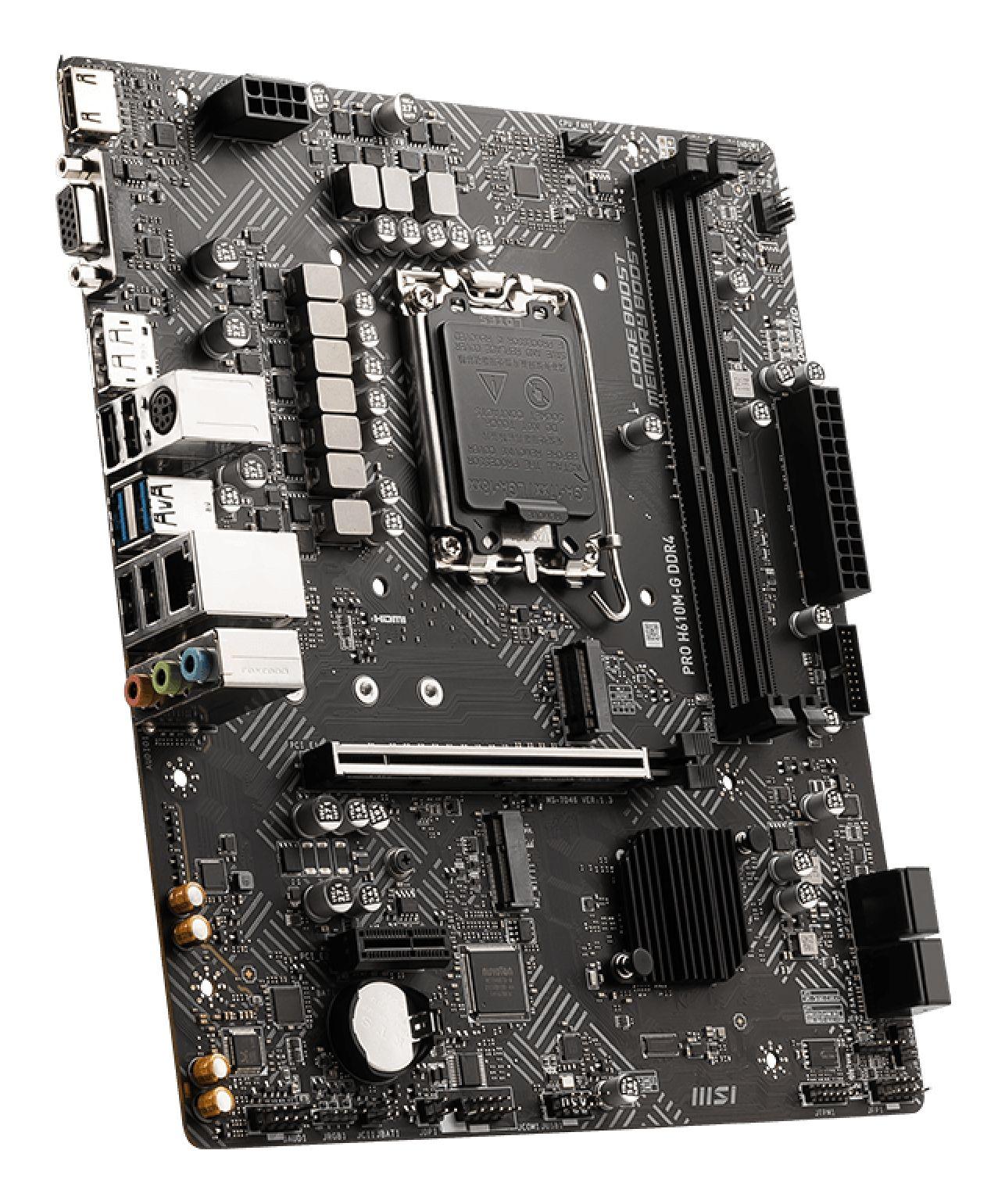Motherboard MSI PRO H610M-G DDR4 (LGA 1700 - Intel® Core™ i9 - micro ATX - Preto), miniatura 4