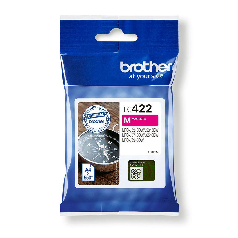 Tinteiro BROTHER LC422M (550 páginas - Magenta)
