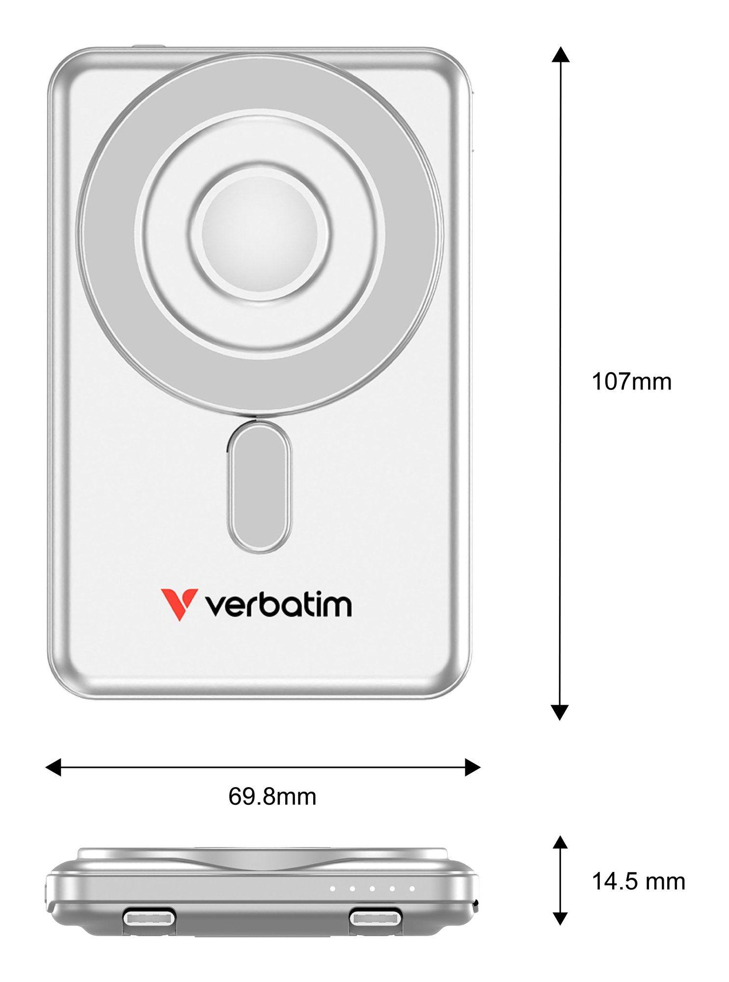 Powerbank VERBATIM Charge 'n' Go 2C 5000mAh (5000 mAh - 15 W - USB Type-C - Prateado), miniatura 5