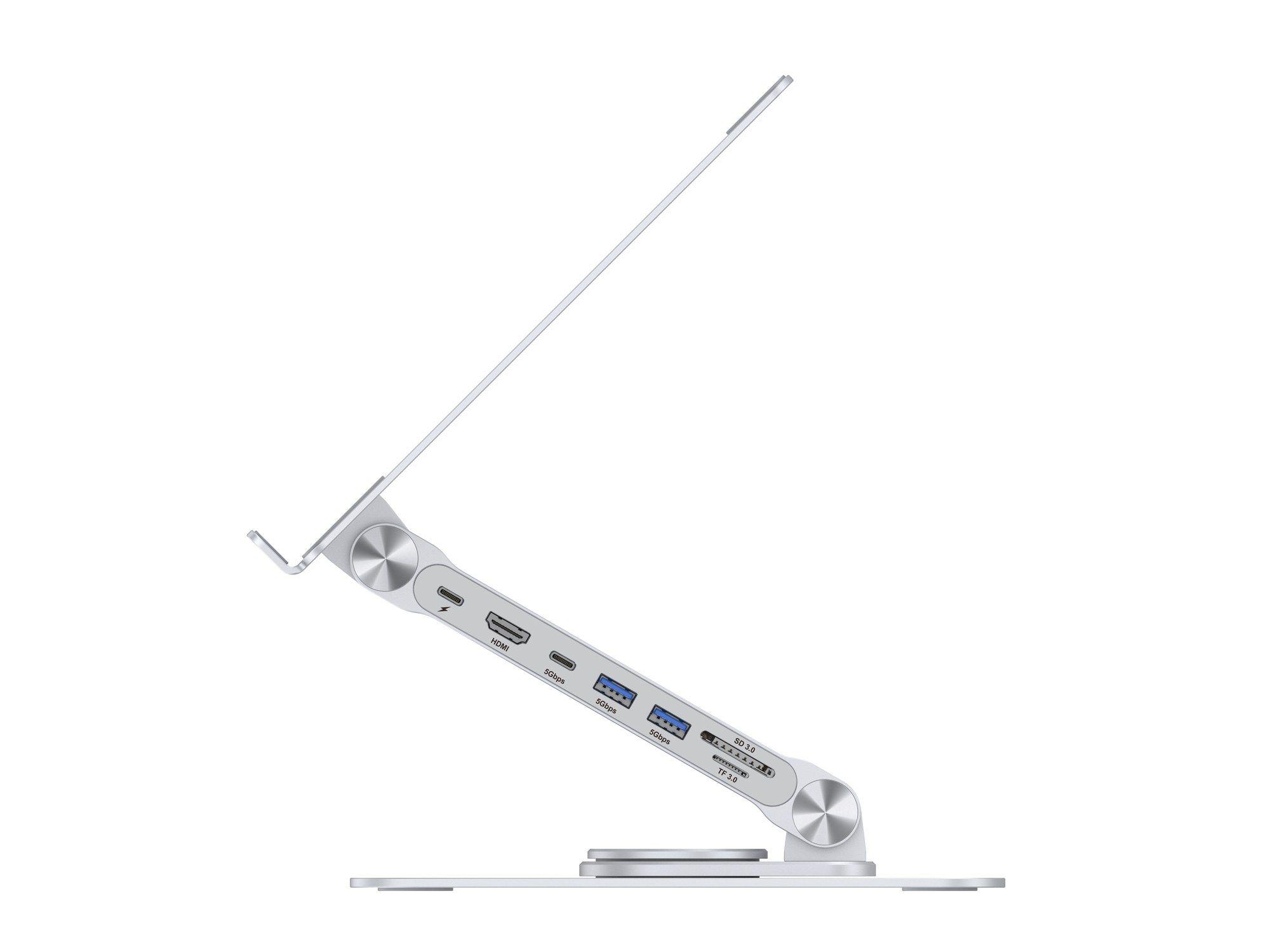 Suporte para Portátil com Docking Station CONCEPTRONIC DONN27G (40 cm - Prateado), miniatura 6