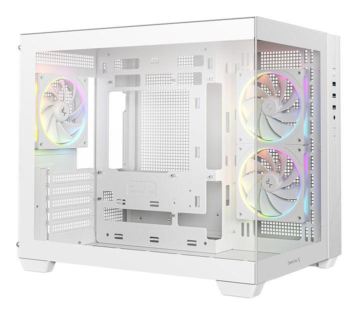 Caixa PC DEEPCOOL CG330 3F WH (Mini-ITX, Micro-ATX, BTF - Torre - ABS, SPCC, vidro temperado - Branco) — miniatura 2