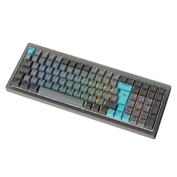 Teclado DUCKY Cushion 98 Tri-Mode Silent Linear 96% (PT - Mecânico - Tri-Mode - Prateado) — miniatura 4