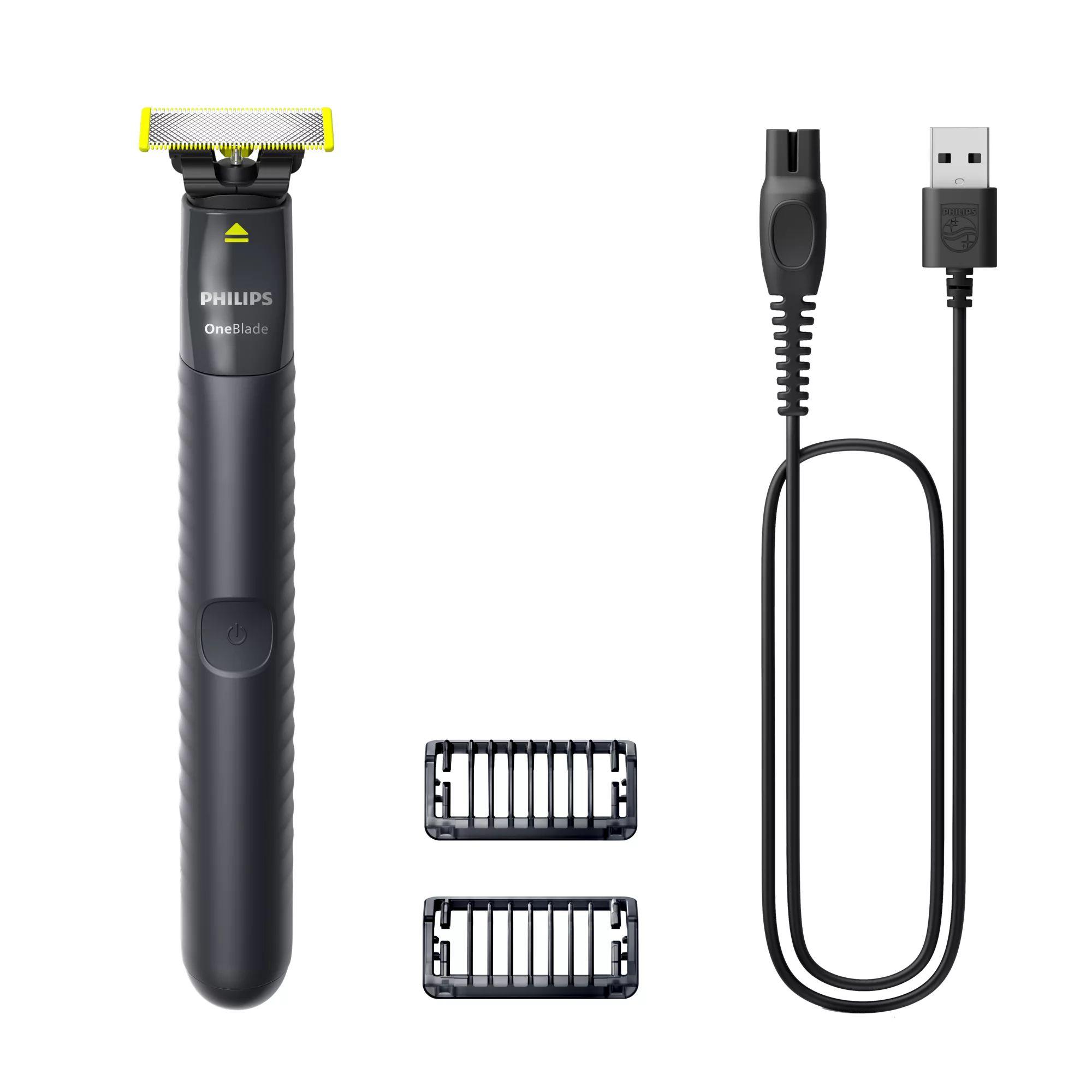 Máquina de Barbear PHILIPS OneBlade Face QP1424/10 (Carvão)