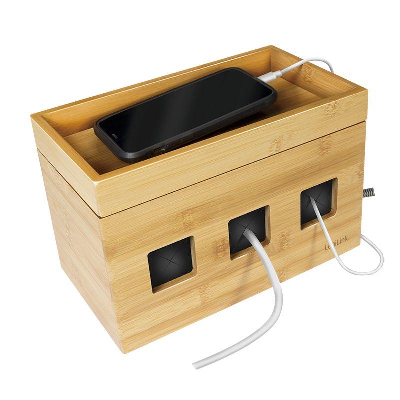 Caixa de Gestão de Cabos para Extensões Elétricas LOGILINK KAB0076 (Madeira - Madeira) — miniatura 4