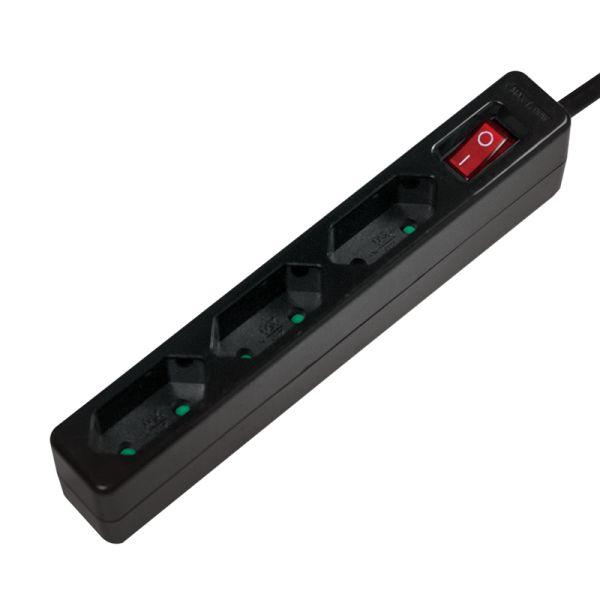 Extensão Elétrica LOGILINK LPS230B (Euro CEE 7/16 - Preto)