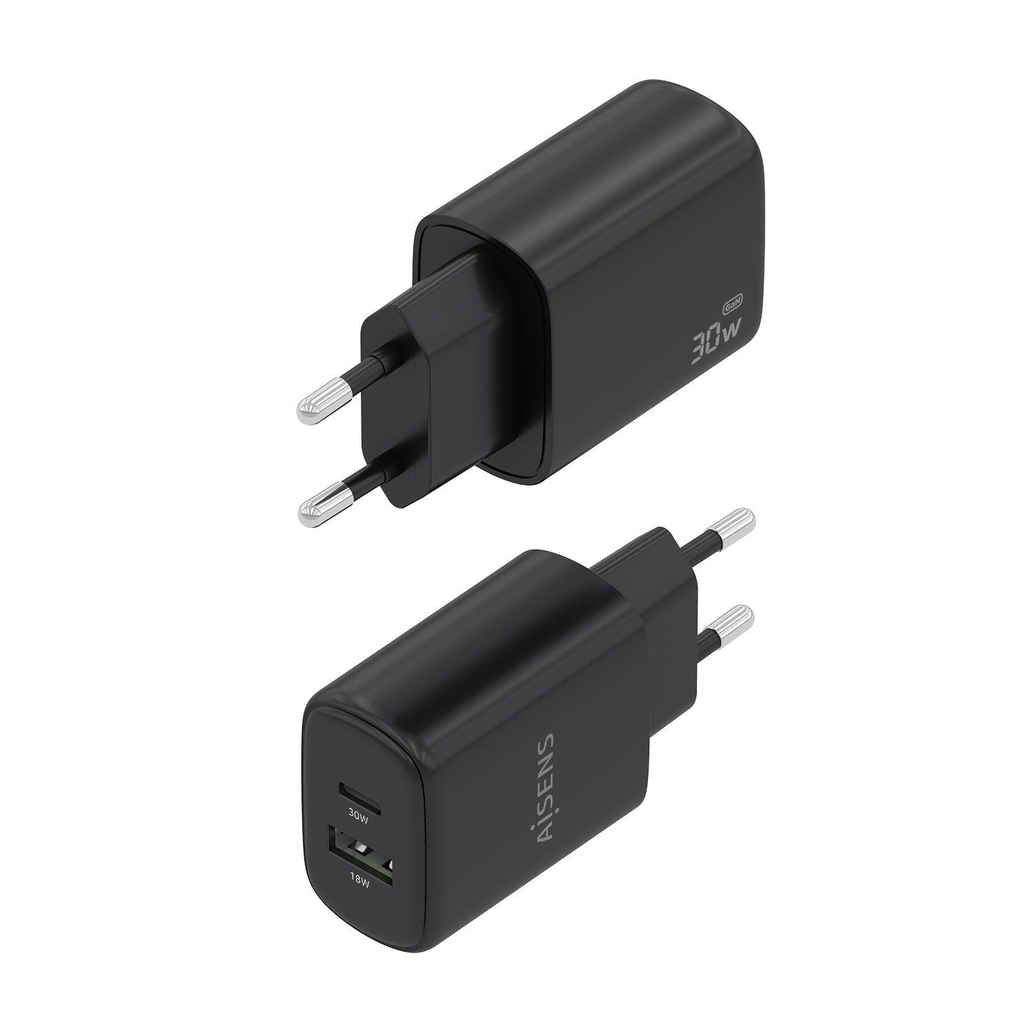 Carregador de Parede AISENS A110-0978 (30 W - Tipo C - Preto), miniatura 3