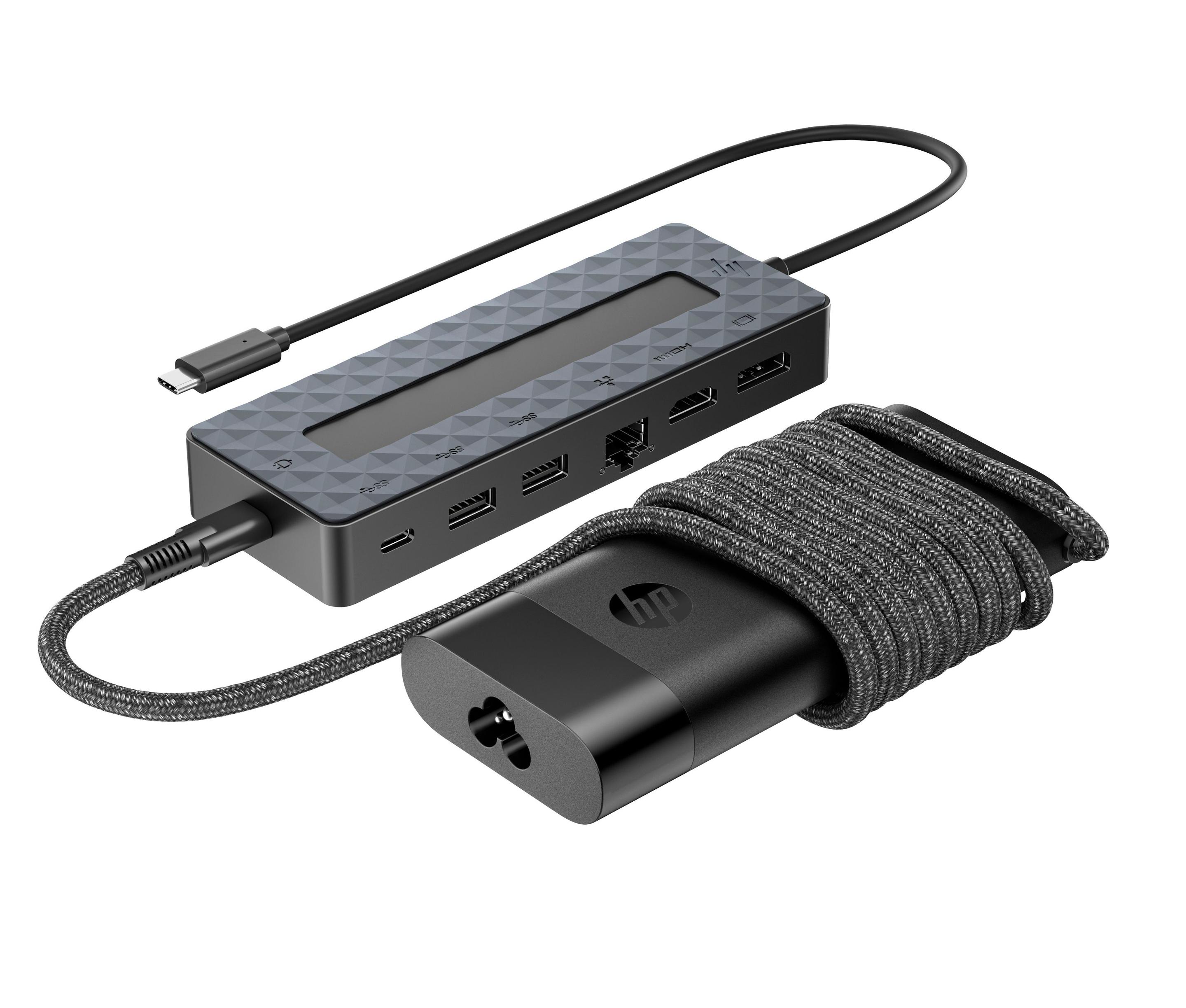 Docking Station USB-C HP Universal 9H0H9AA#ABB (Preto) — miniatura 3