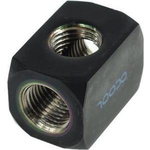 Racord em T ALPHACOOL 64207 (3x G1/4 fêmea - Preto)