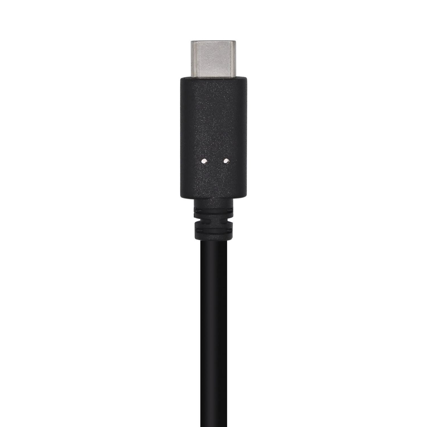 Cabo USB-C para USB-A AISENS A107-0449 (0,5 m - USB C - USB A - Preto) — miniatura 2