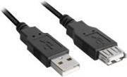 Cabo USB SHARKOON 4044951015429 (0,5 m - USB-A macho - Mini-USB B macho - Preto)