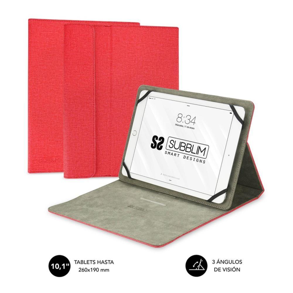 Capa Fólio SUBBLIM Clever Stand (Qualquer marca - Poliuretano - Vermelho)