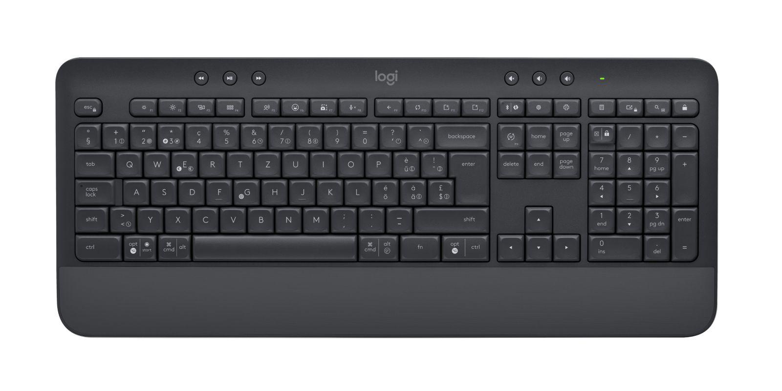 Teclado e Rato LOGITECH Signature MK650 for Business (Suíço - Interruptor de membrana - Tamanho completo - Grafite), miniatura 6