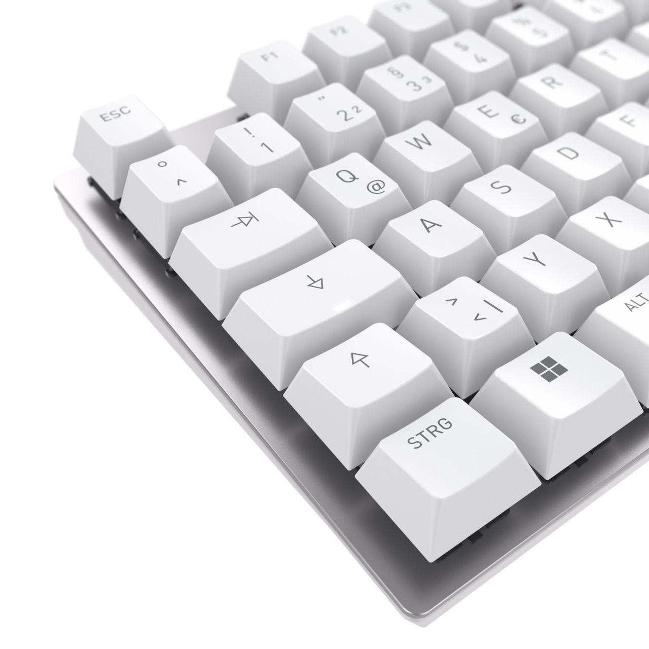 Teclado CHERRY KC 200 MX (Alemão - Cherry MX Silent Red - Tamanho completo - Prateado e Branco) — miniatura 5