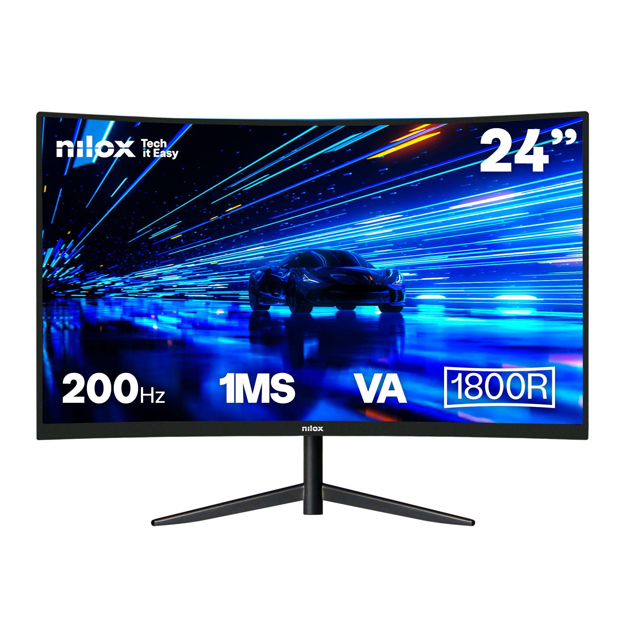 Monitor NILOX NXM24CRV2001 (23,8" - VA - 200 Hz - Preto)