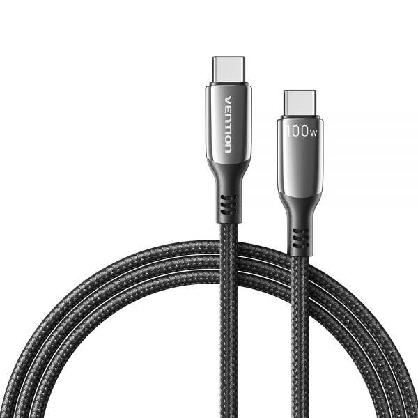 Cabo USB-C VENTION CTKBH (2 m - USB-C macho - Preto)