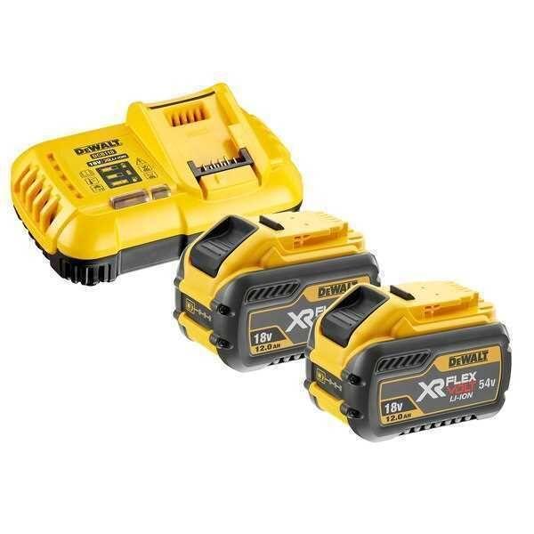 Conjunto de Baterias e Carregador DEWALT XR FLEXVOLT DCB118Y2T-QW (Preto/Amarelo)