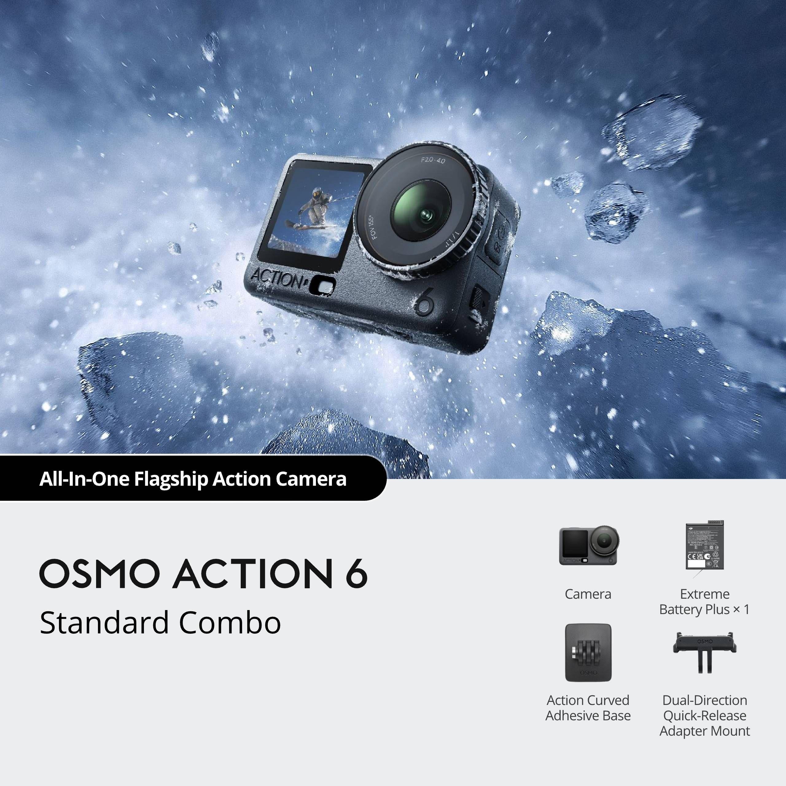 Câmara de Ação DJI Osmo Action 6 Standard Combo (342 x 342 pixels - USB Type-C para USB Type-C - Preto) — miniatura 3