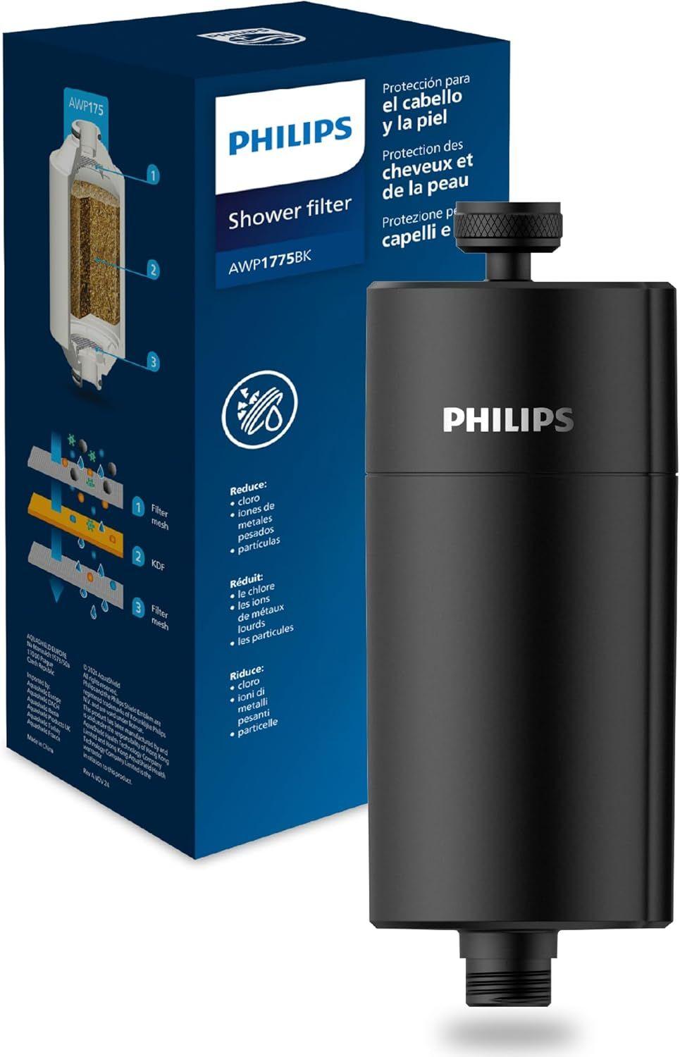 Filtro de Duche PHILIPS AWP1775BK/10 (Preto)