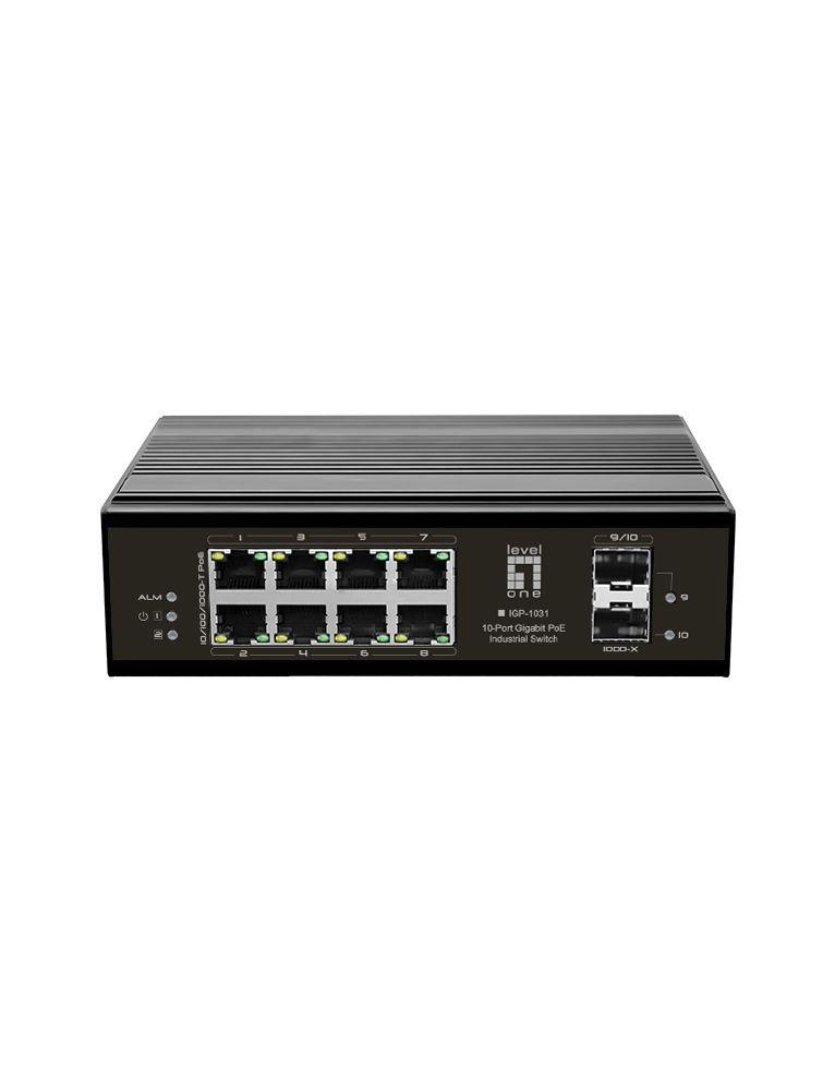 Switch Industrial LEVELONE IGP-1031 (Gigabit Ethernet - 9K - Preto)