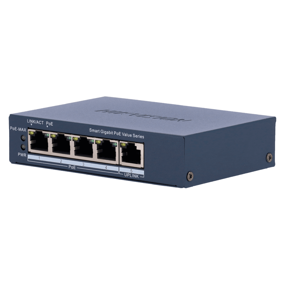 Switch de Rede Gerível HIKVISION DS-3E1505P-EI/M (10 Gbit/s - Cinzento)