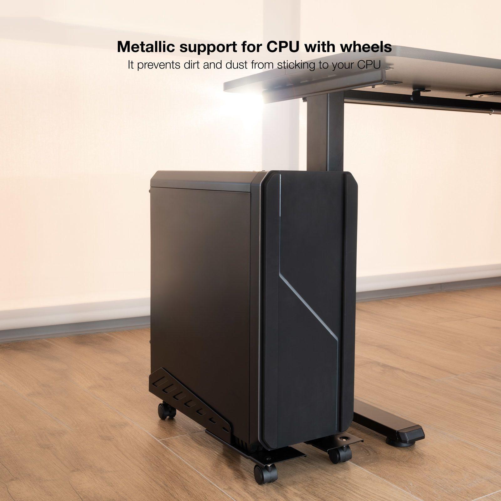 Suporte de Chão para Caixa de PC TOOQ UMCS0024-B (Tower - Aço - Preto) — miniatura 5
