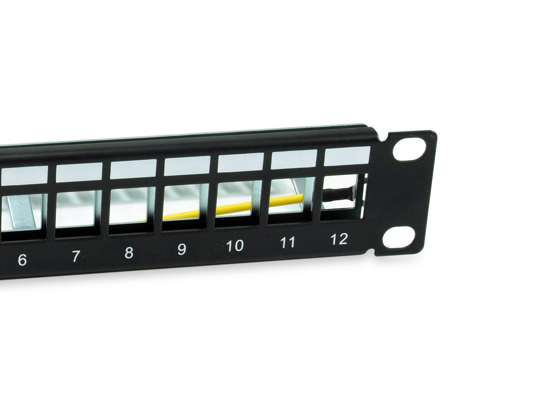 Painel de Patch EQUIP 769331 (12 Portas - Cat6A - 10″ - FTP - 1U - Preto) — miniatura 4