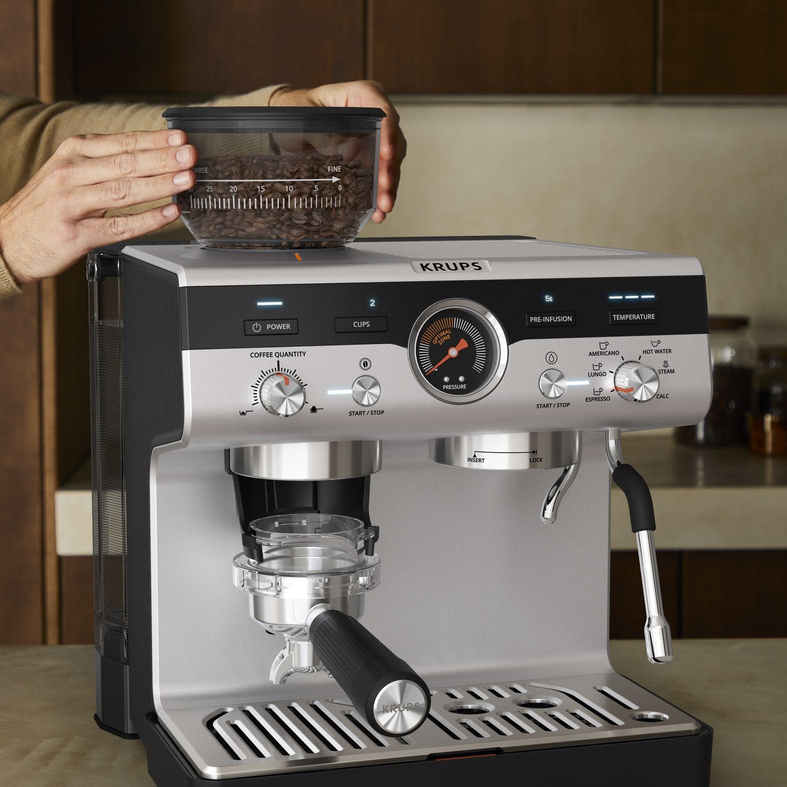 Máquina de Café Expresso Semiautomática KRUPS Precision XP801T10 (Café moído - 3 l - Botões, rotativo - Preto e Aço Inoxidável), miniatura 13