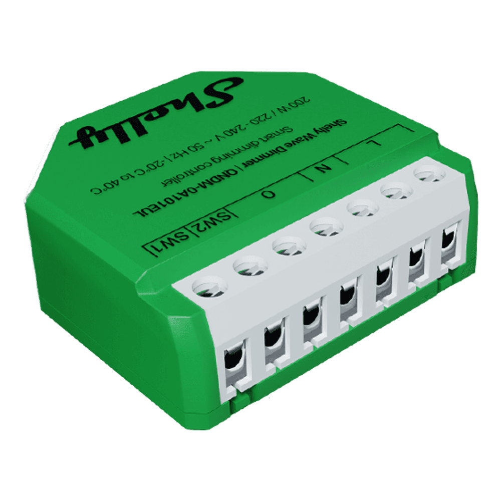 Módulo Controlador Dimmer Inteligente SHELLY Wave Dimmer LR (Verde)