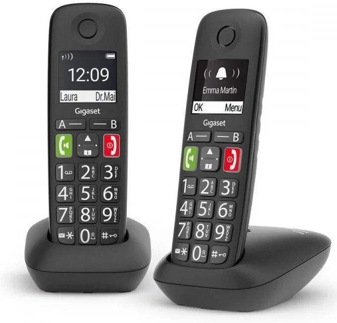 Telefone Sem Fios GIGASET E290 Duo (10 h - 2" - Preto) — miniatura 3