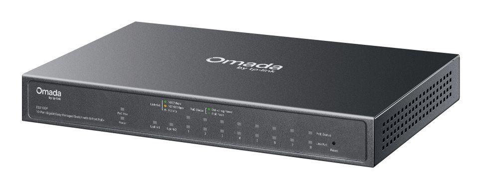 Switch Gerido TP-LINK ES210GP (Gigabit Ethernet - 10/100/1000 Mbit/s - 0,5 MB - Preto) — miniatura 2