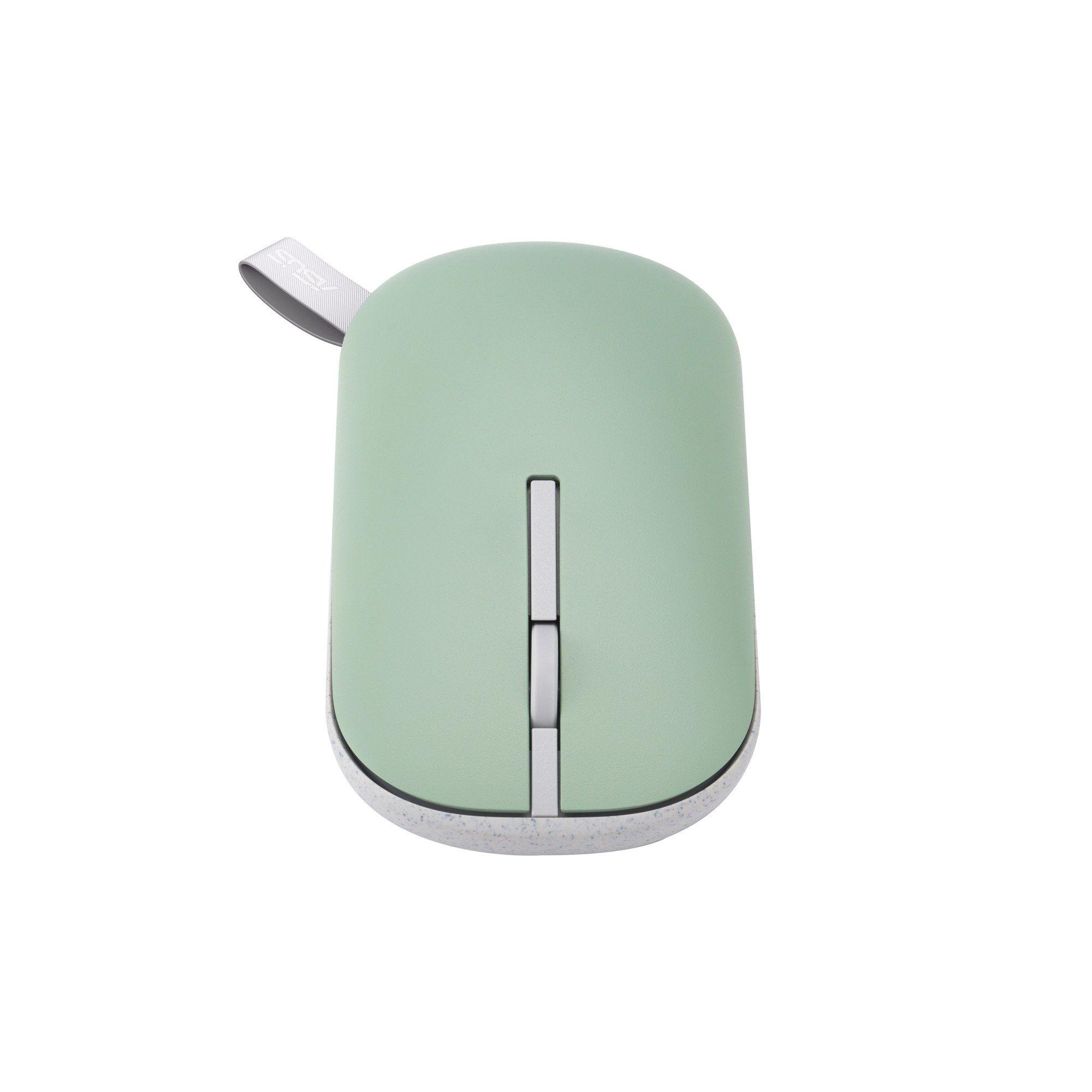 Rato ASUS Marshmallow MD100 (Ambidestro - 1600 DPI - Ótico - Bege/Verde) — miniatura 8