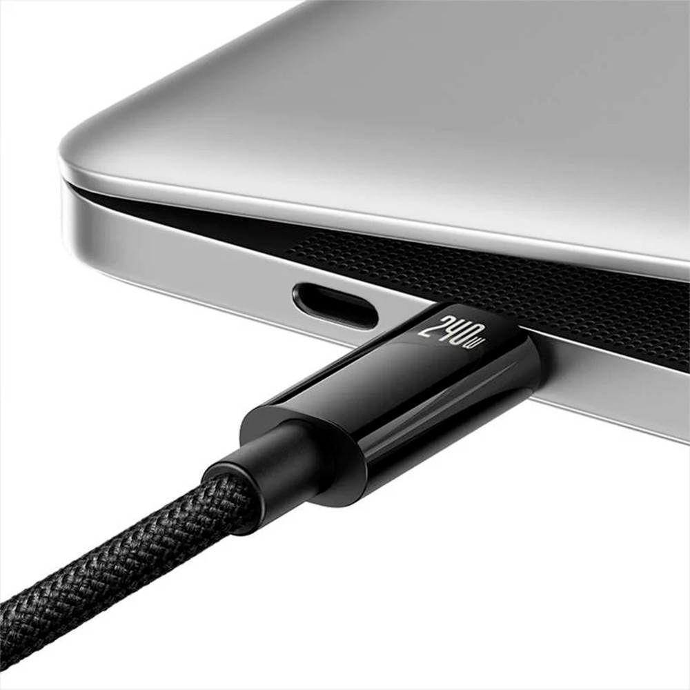 Cabo USB-C para USB-C BASEUS Tungsten Gold (1 m - USB C - Preto) — miniatura 5