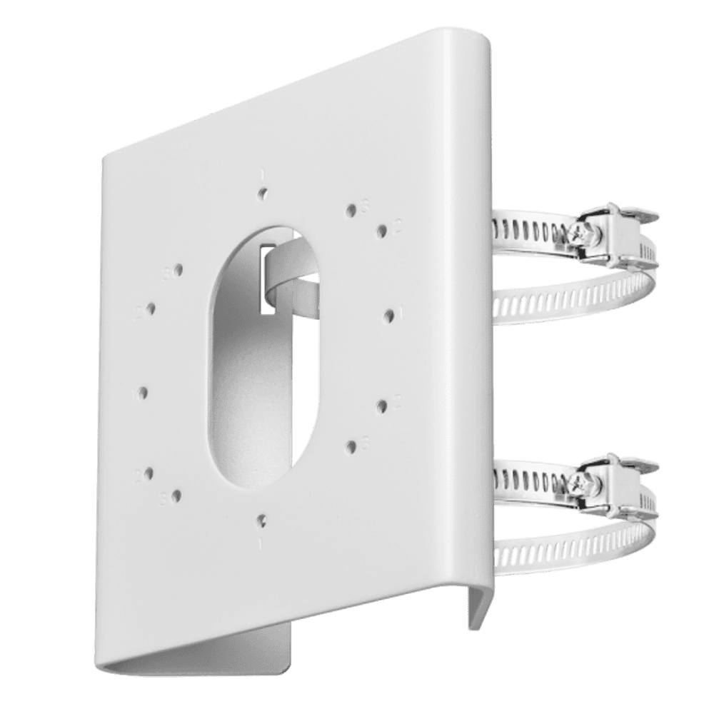 Suporte de Poste para Câmaras Bullet HIKVISION DS-1275ZJ-S-SUS (67–127 mm - Carga máx. 10 kg - Branco)