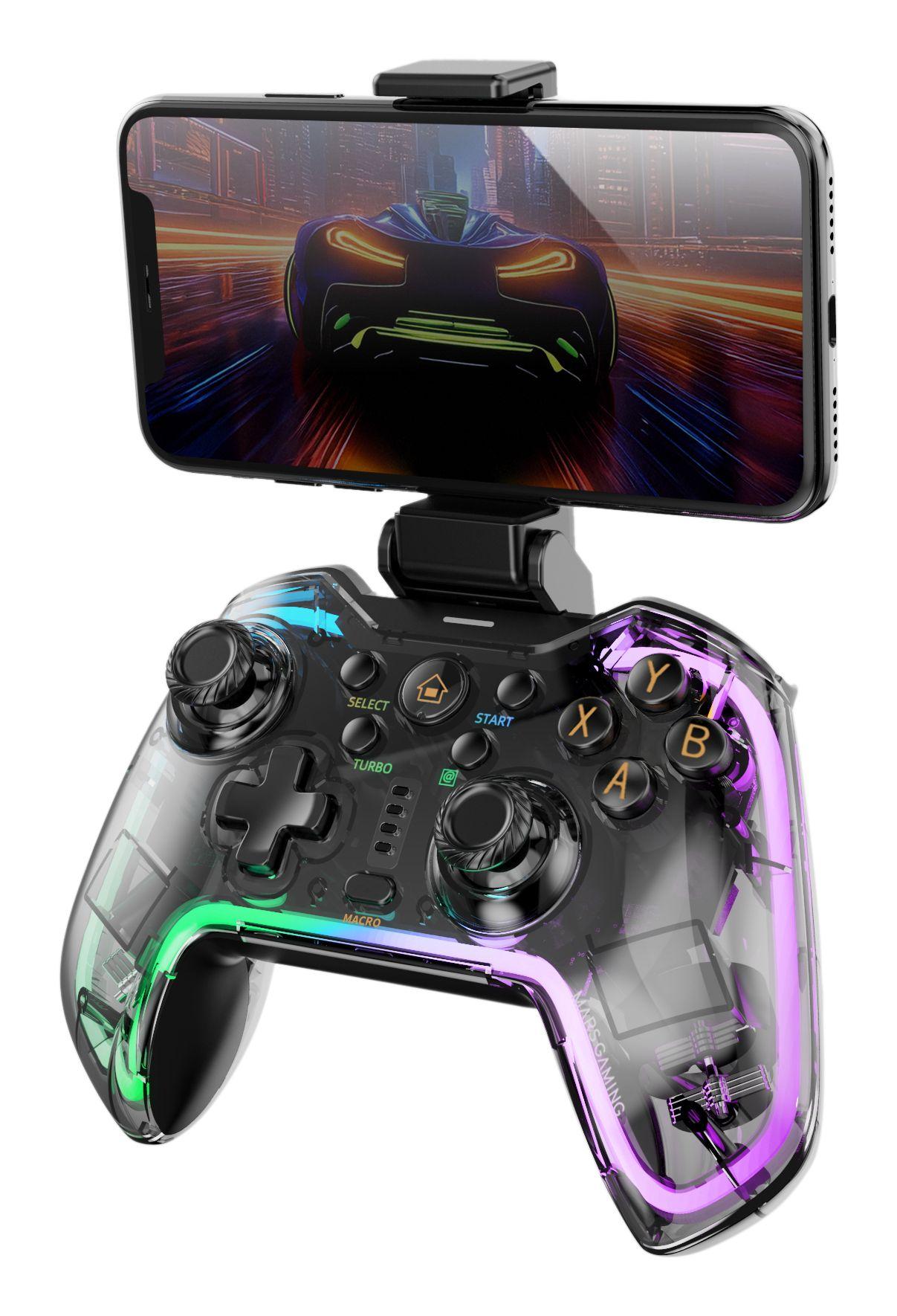 Comando MARS GAMING MGP-BT2 (USB Type-A para USB Type-C - Com fios e sem fios - Preto e Transparente) — miniatura 3
