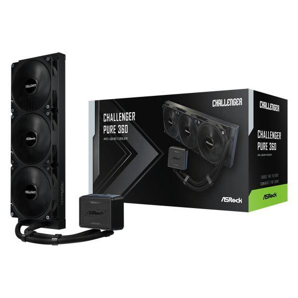 Refrigeração Líquida AIO ASROCK Challenger Pure 360 (LGA 1700, LGA 1851, AM4, AM5 - 120 mm - 1800 RPM - Preto) — miniatura 2