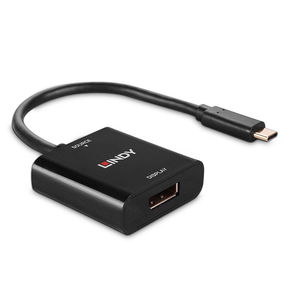 Adaptador USB-C para DisplayPort LINDY 43269 (0,21 m - USB Type-C macho - Preto) — miniatura 3