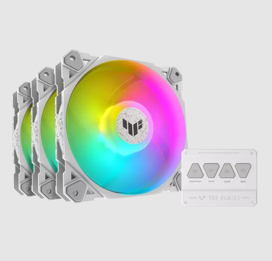 Kit de Ventoinhas ASUS TUF Gaming TF120 ARGB (Branco)