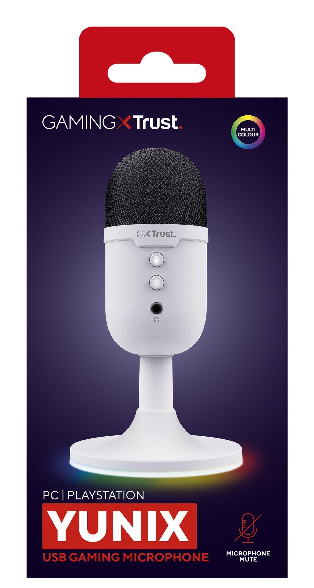 Microfone de Mesa TRUST GXT 234W Yunix (Microfone de mesa - Com fios - USB/3.5 mm - Branco) — miniatura 6