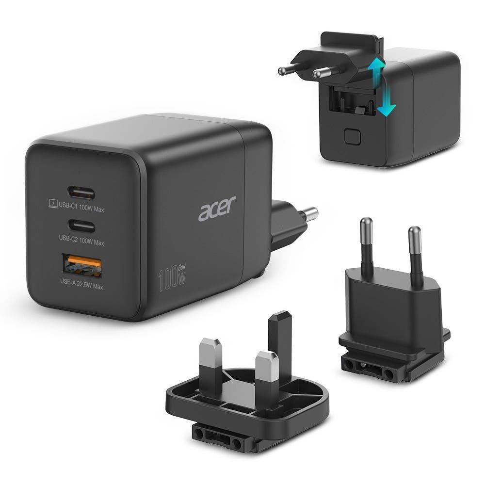 Carregador USB ACER HP.DSCAB.019 (USB Type-C para USB Type-C - Universal - Preto)