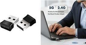 Adaptador USB Wi-Fi LOGILINK WL0252 (IEEE 802.11ac - Até 650 Mbps - 2,4 GHz e 5 GHz - Preto)